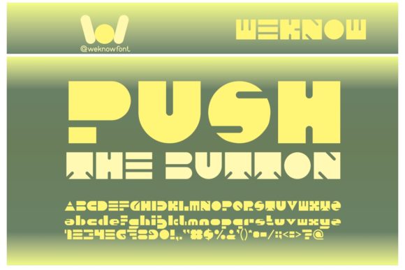 Push the Button: A Bold Display Font for Creative Makers