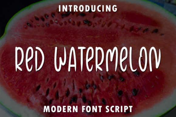 Red Watermelon Font for Web Design Projects