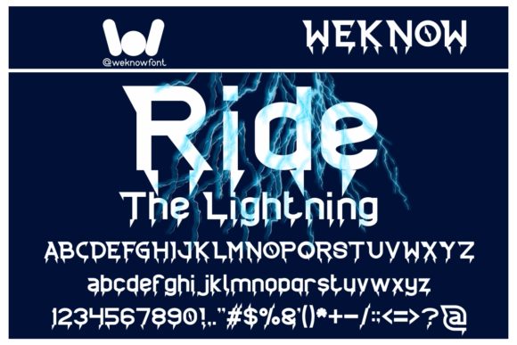 Ride the Lightning: A Bold Display Font for Editorial Design