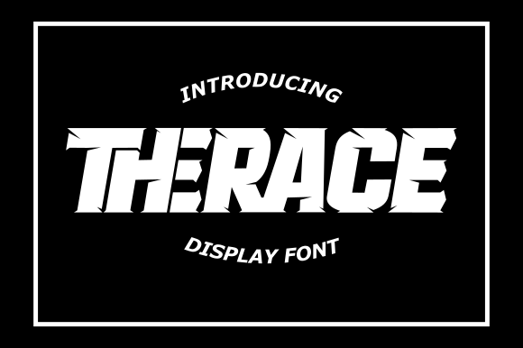 Therace: A Bold Display Font for Digital Creativity